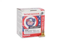 USA22LR500 Box 500 rounds Winchester USA 22 LR 36 Grain Copper Plated HP 