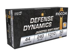 Fiocchi, Defense Dynamics, 44 Magnum, soft point, sp, 44 mag, fiocchi ammo, ammo, Ammunition Depot 