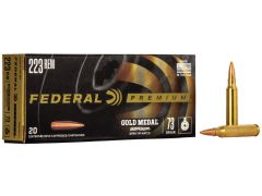 federal gold medal, 223 remington, berger bt target, boattail, training ammo, rifle ammo, hunting ammo, ammunition depot
