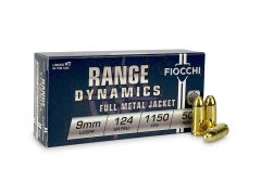 Fiocchi 9mm ammo, fio9apb, 9mm luger ammo, 9mm training rounds, handgun ammo, fmj