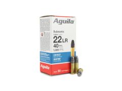 Aquila 50 Rounds 22 LR 40 Grain Subsonic Solid Point Ammo