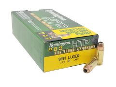 Remington HTP, 9mm, jhp, hollow point, 9mm luger, 9mm for sale, ammo for sale, 9mm ammo buy, Ammunition Depot