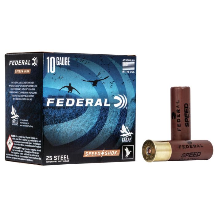 Federal Speed-Shok 10 Gauge 3.5" 1-1/2 oz Steel 2 Shot (Box)