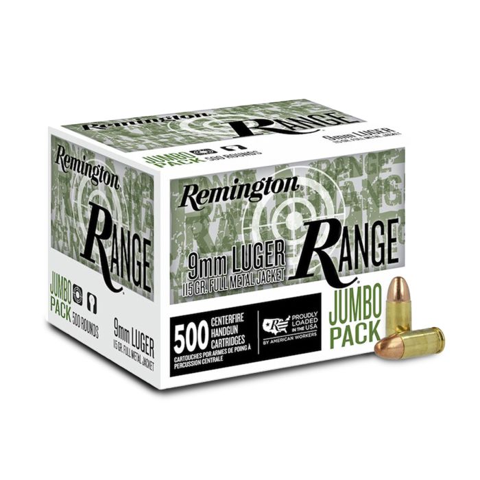 Remington Range 9mm 115 Grain FMJ Jumbo Pack (Case)