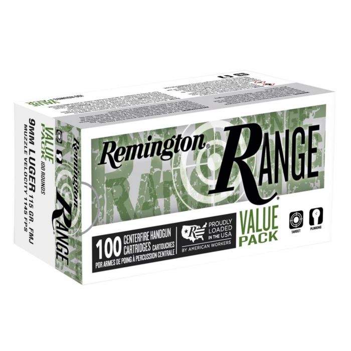 Remington Range 9mm 115 Grain FMJ Value Pack (Box)